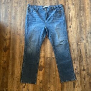 Levi´s Signature Gold Jeans Womens 22 Mid Rise Straight Medium Wash Blue Denim